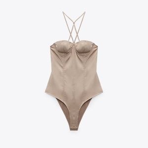 SATIN EFFECT CAMISOLE BODYSUIT